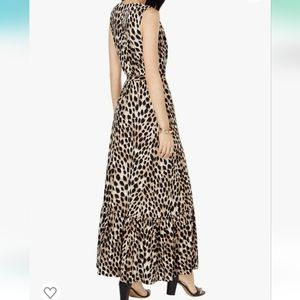 INC International Concepts Leopard-Print Faux-Wrap Maxi Dress
